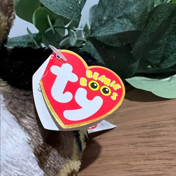 Ty Bennie Boos Plush Owl Toy - Owliver the Owl - White, Black, and Gold - Picture 2 of 9